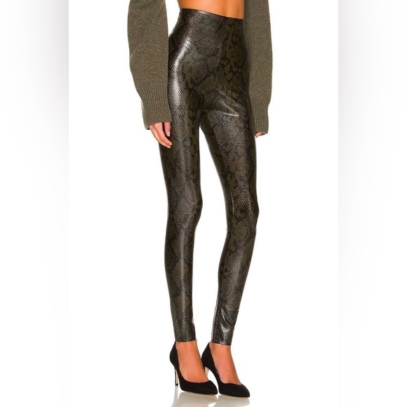 NWT Commando Faux Leather Moss Snake Leggings, Size 2X - Picture 3 of 9